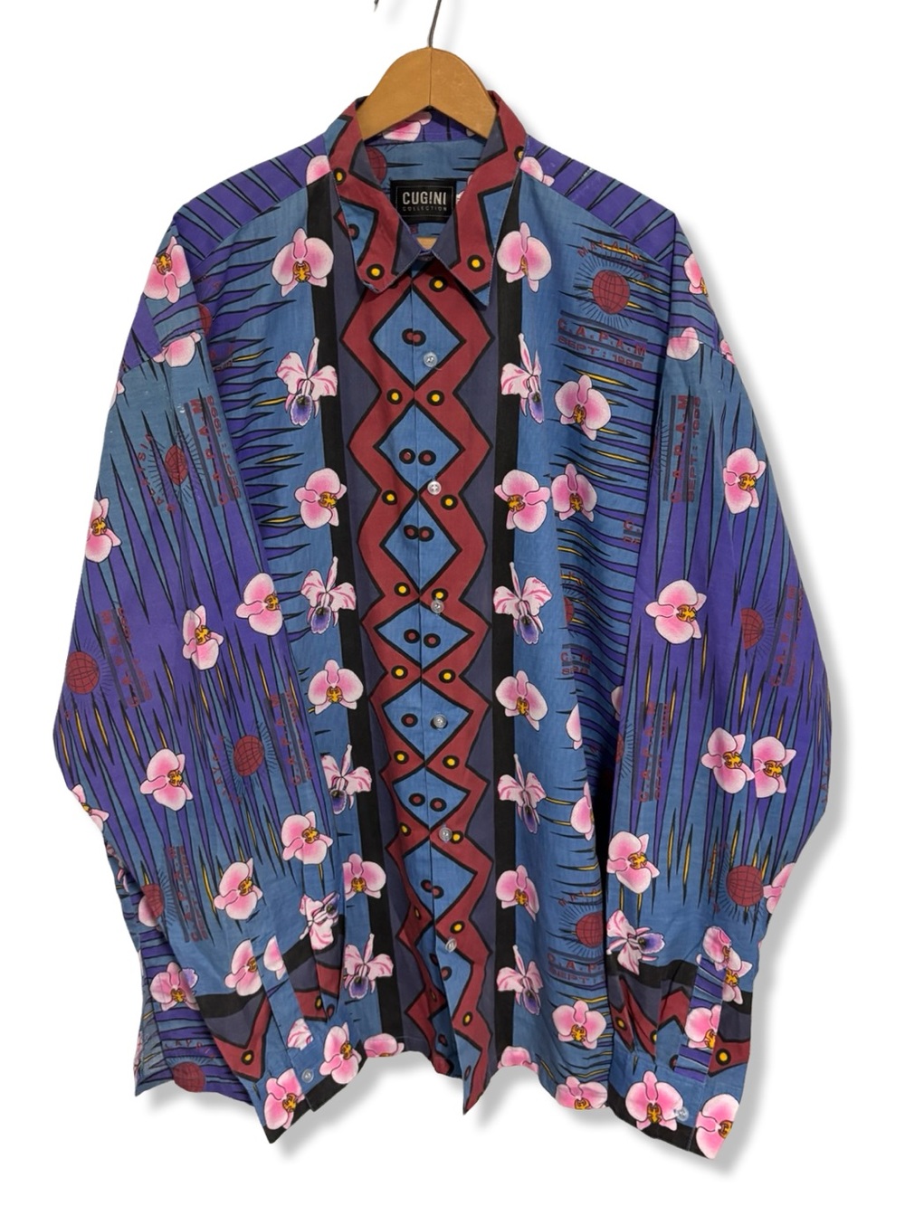 Vintage 90s Purple Floral Button-Up Shirt